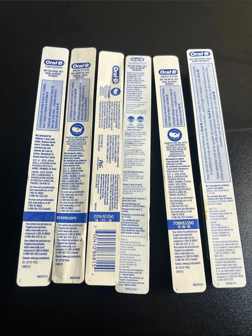 Oral-B Assorted Color Toothbrushes - Pack of 6. Sealed New.